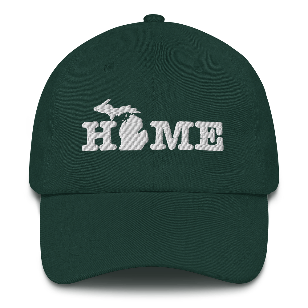 Michigan 'Home' Dad Hat (Typewriter Font)