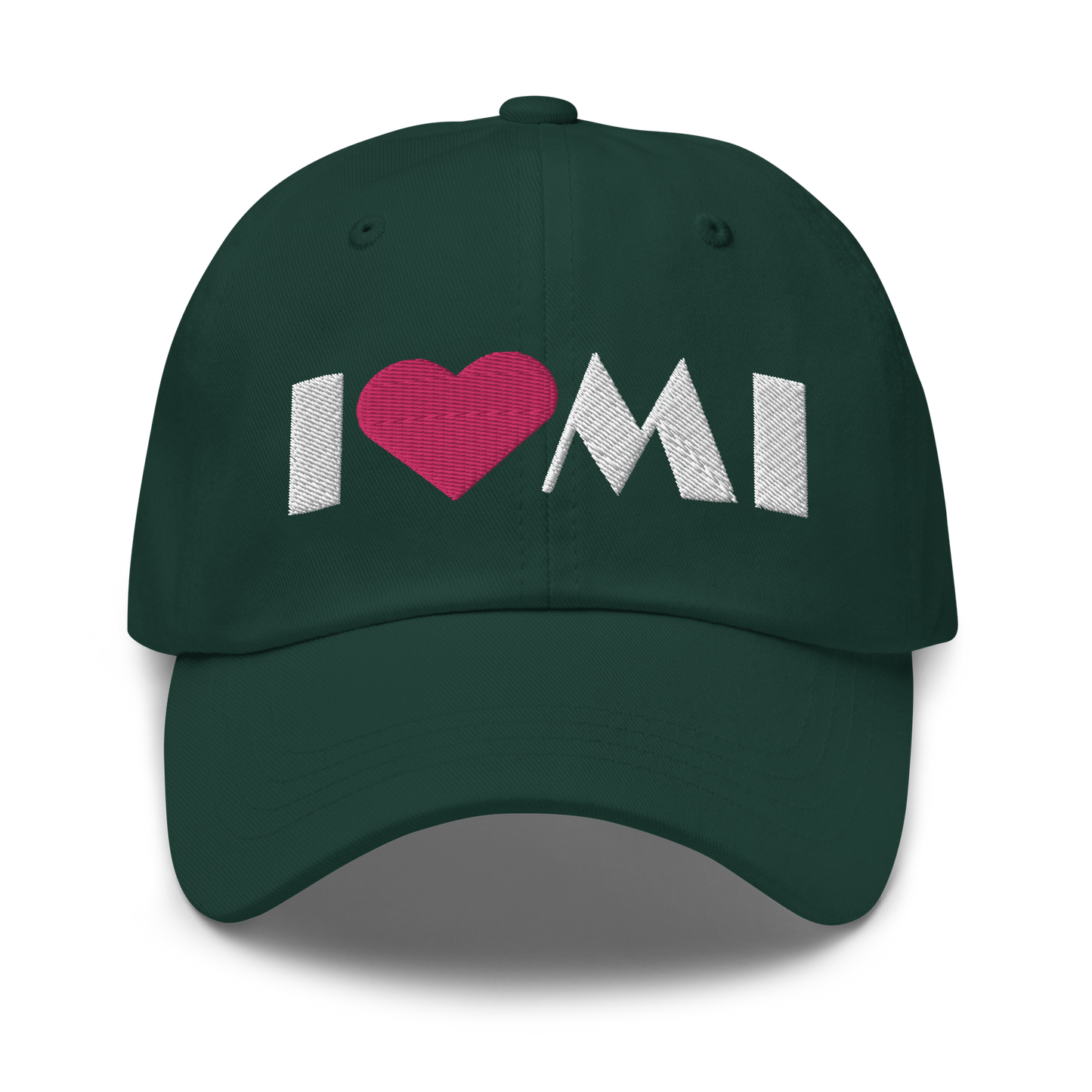 Michigan 'I ❤️ MI' Dad Hat (Art Deco Font)