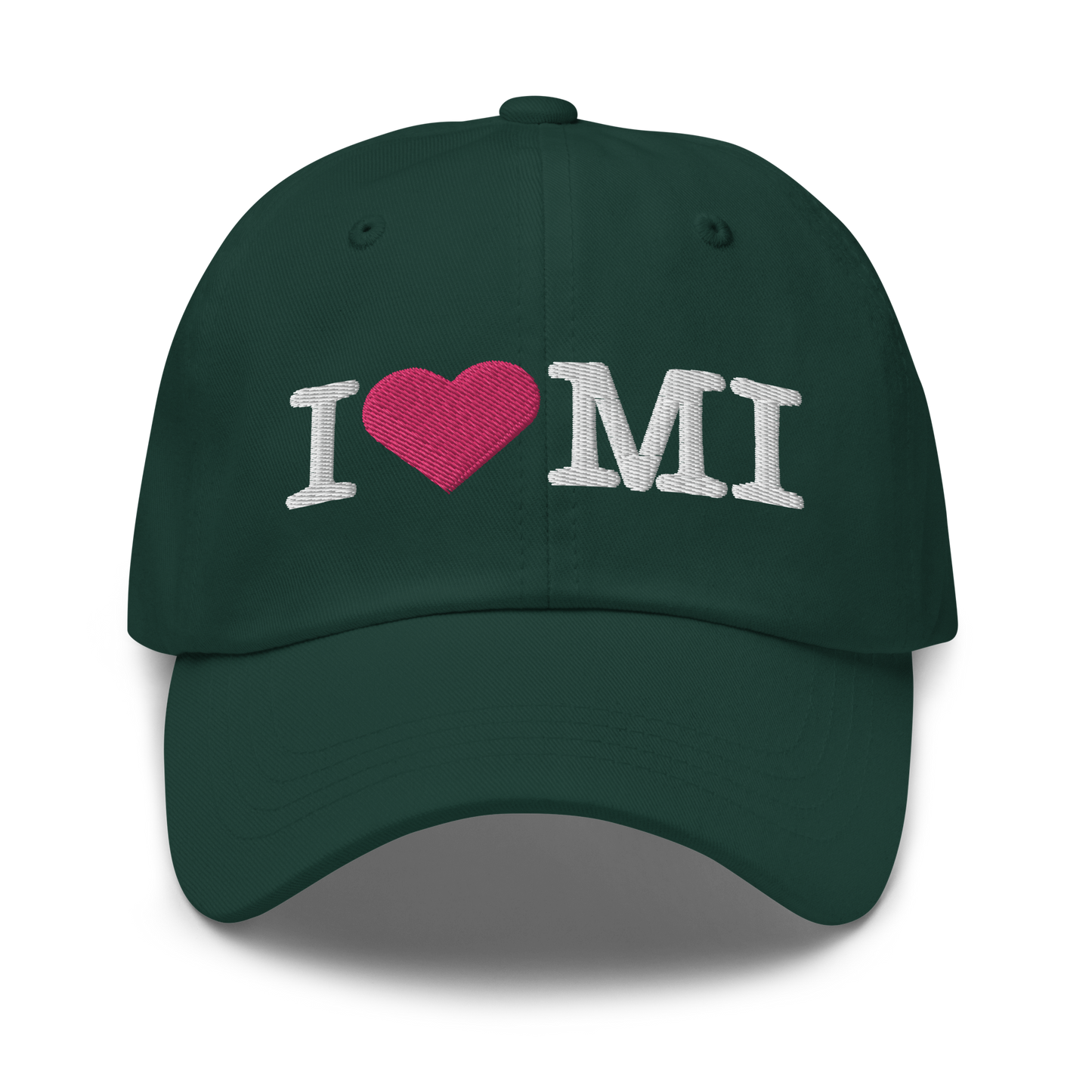 Michigan 'I ❤️ MI' Dad Hat (Typewriter Font)