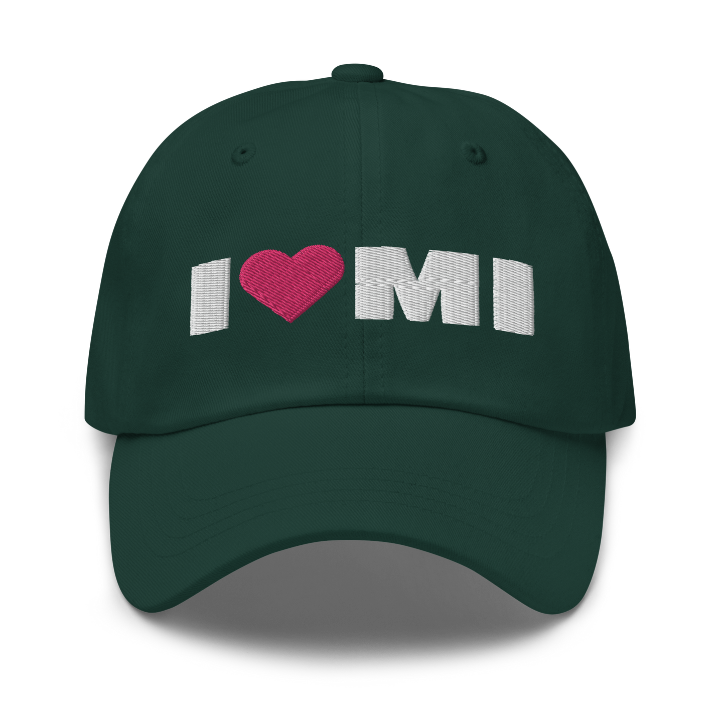 Michigan 'I ❤️ MI' Dad Hat (French Olive Font)