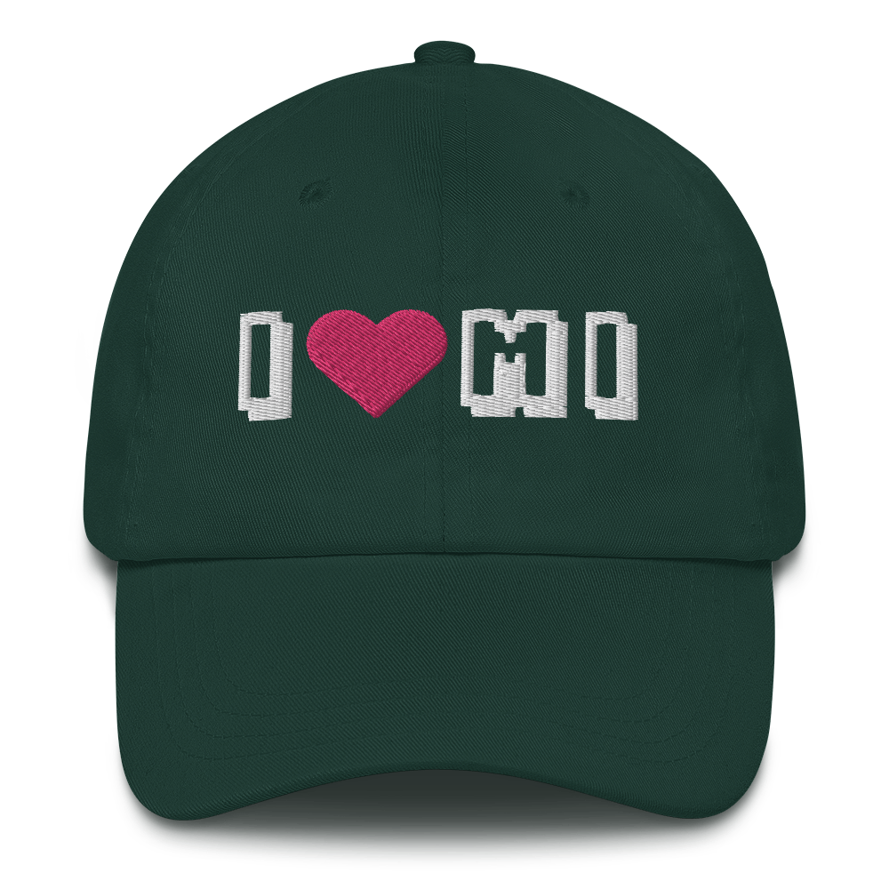 Michigan 'I ❤️ MI' Dad Hat (Arcade Font)