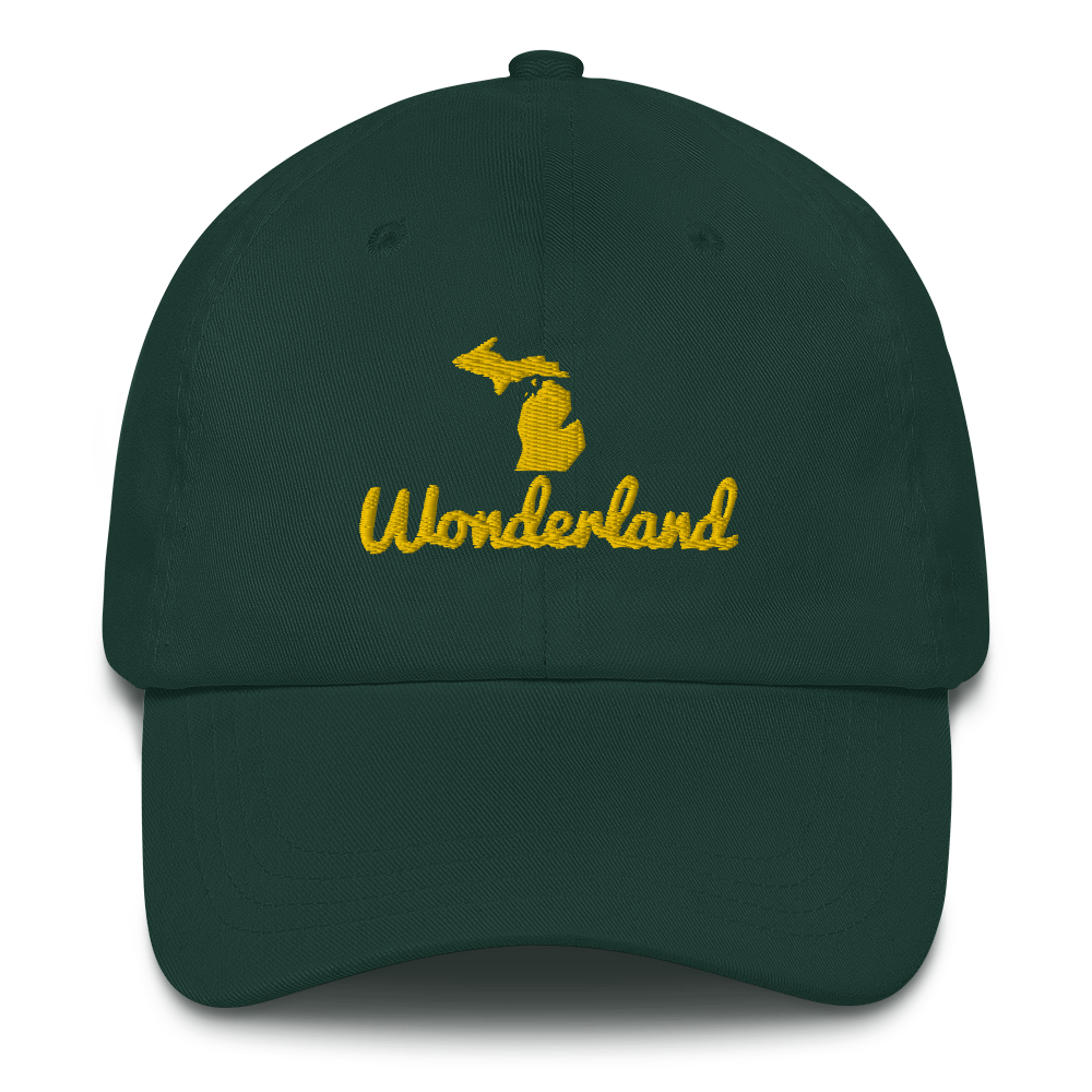 Michigan 'Wonderland' Dad Hat (Script Font) | Gold Embroidery