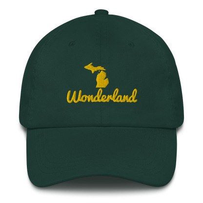 Michigan 'Wonderland' Dad Hat (Script Font) | Gold Embroidery