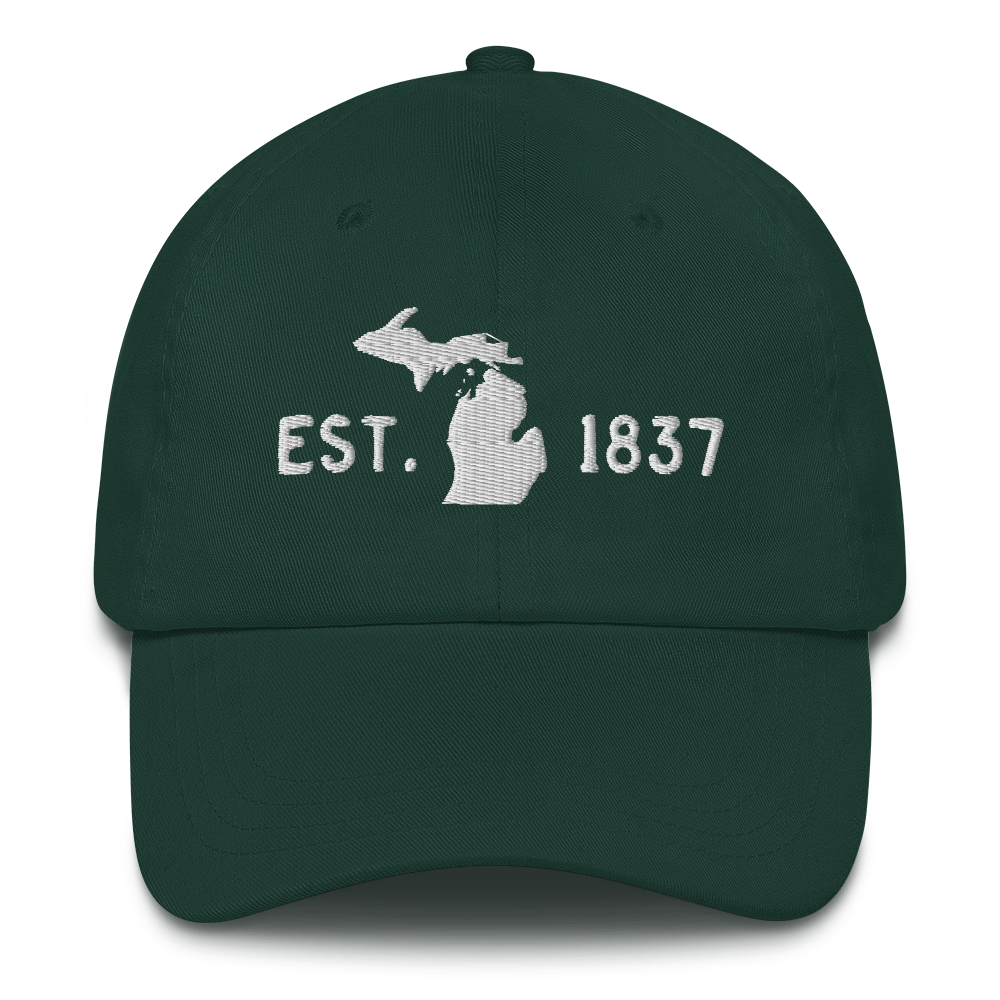 Michigan 'EST 1837' Dad Hat (Licence Plate Font)