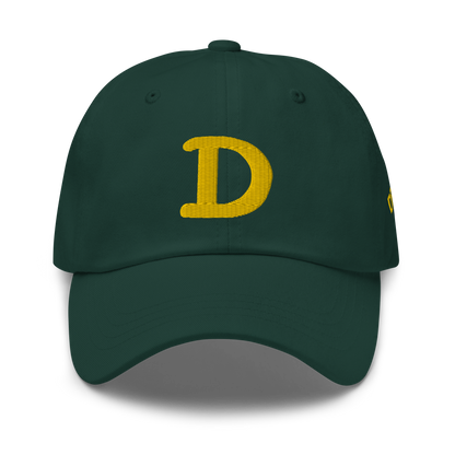 Detroit 'Old French D' Dad Hat (w/ Side Design) | Gold Embroidery