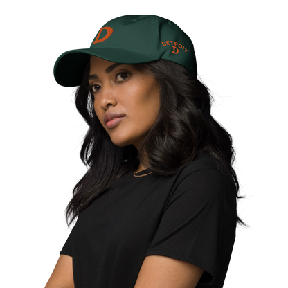 Detroit 'Old French D' Dad Hat (w/ Side Design) | Orange Embroidery