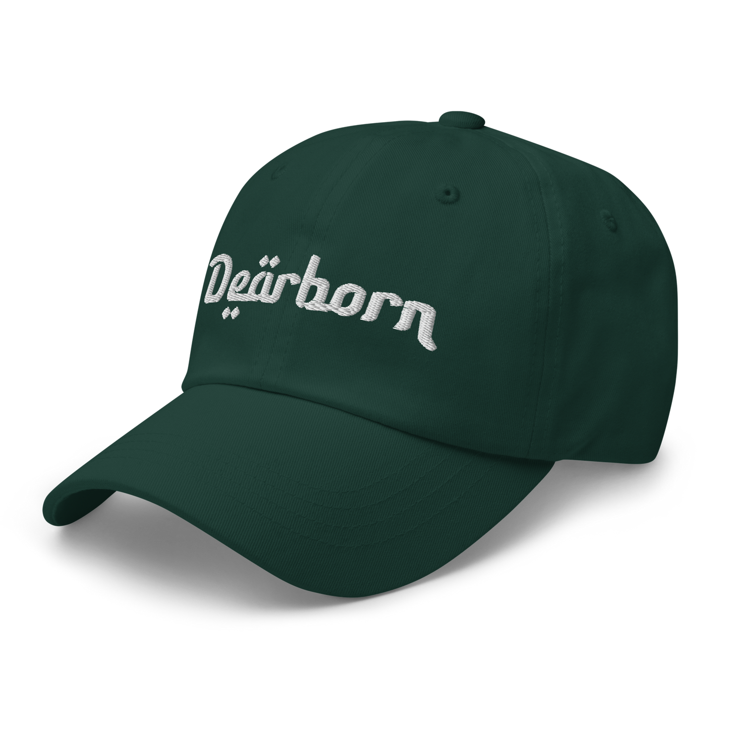 'Dearborn' Dad Hat | Green/White Embroidery