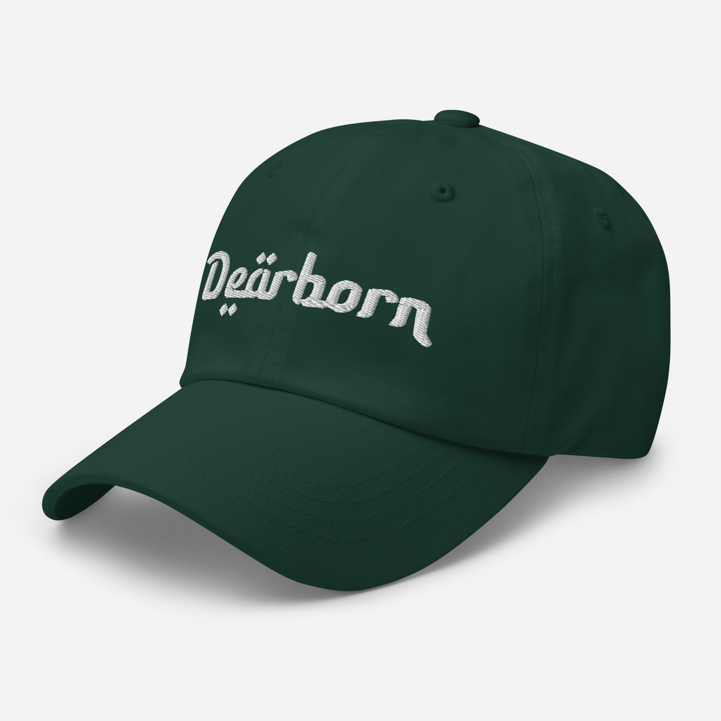 'Dearborn' Dad Hat | Green/White Embroidery