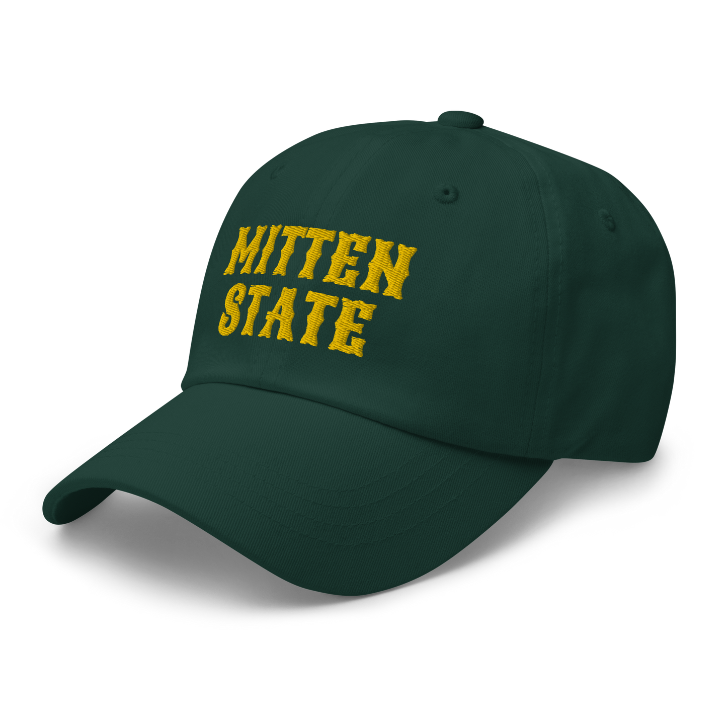 Michigan 'Mitten State' Dad Hat (Arcade Font) | Gold Embroidery