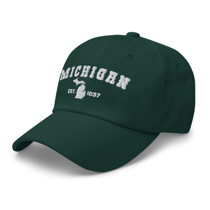 'Michigan EST 1837' Dad Hat (Western Font)