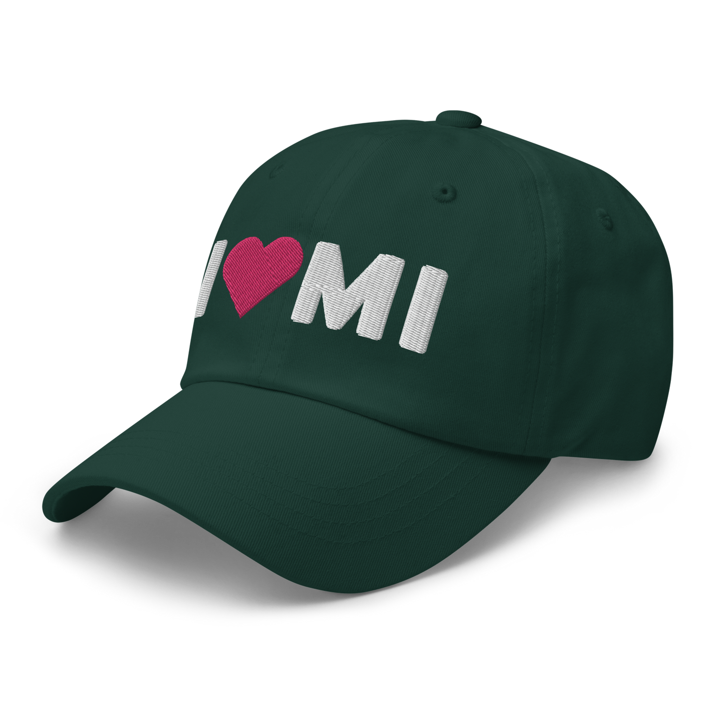 Michigan 'I ❤️ MI' Dad Hat (Rounded Swiss Font)