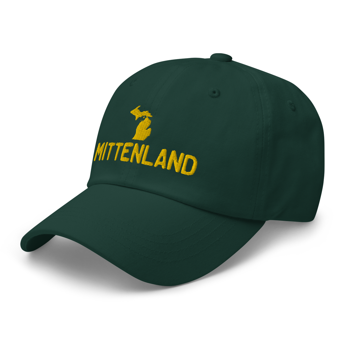 Michigan 'Mittenland' Dad Hat | Gold Embroidery