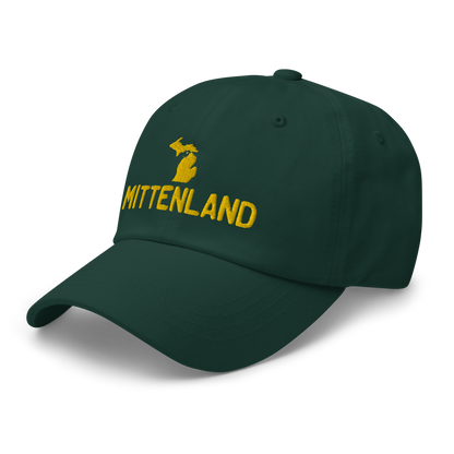 Michigan 'Mittenland' Dad Hat | Gold Embroidery