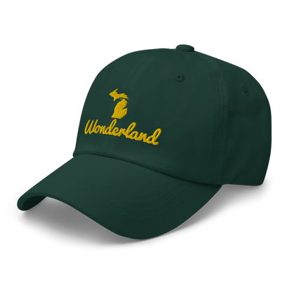 Michigan 'Wonderland' Dad Hat (Script Font) | Gold Embroidery