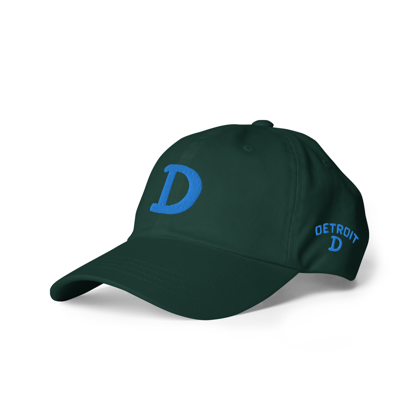 Detroit 'Old French D' Dad Hat (w/ Side Design) | Azure Embroidery