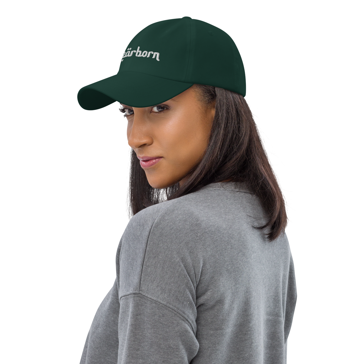 'Dearborn' Dad Hat | Green/White Embroidery