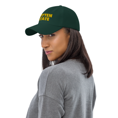 Michigan 'Mitten State' Dad Hat (Geometric Sans Font) | Gold Embroidery