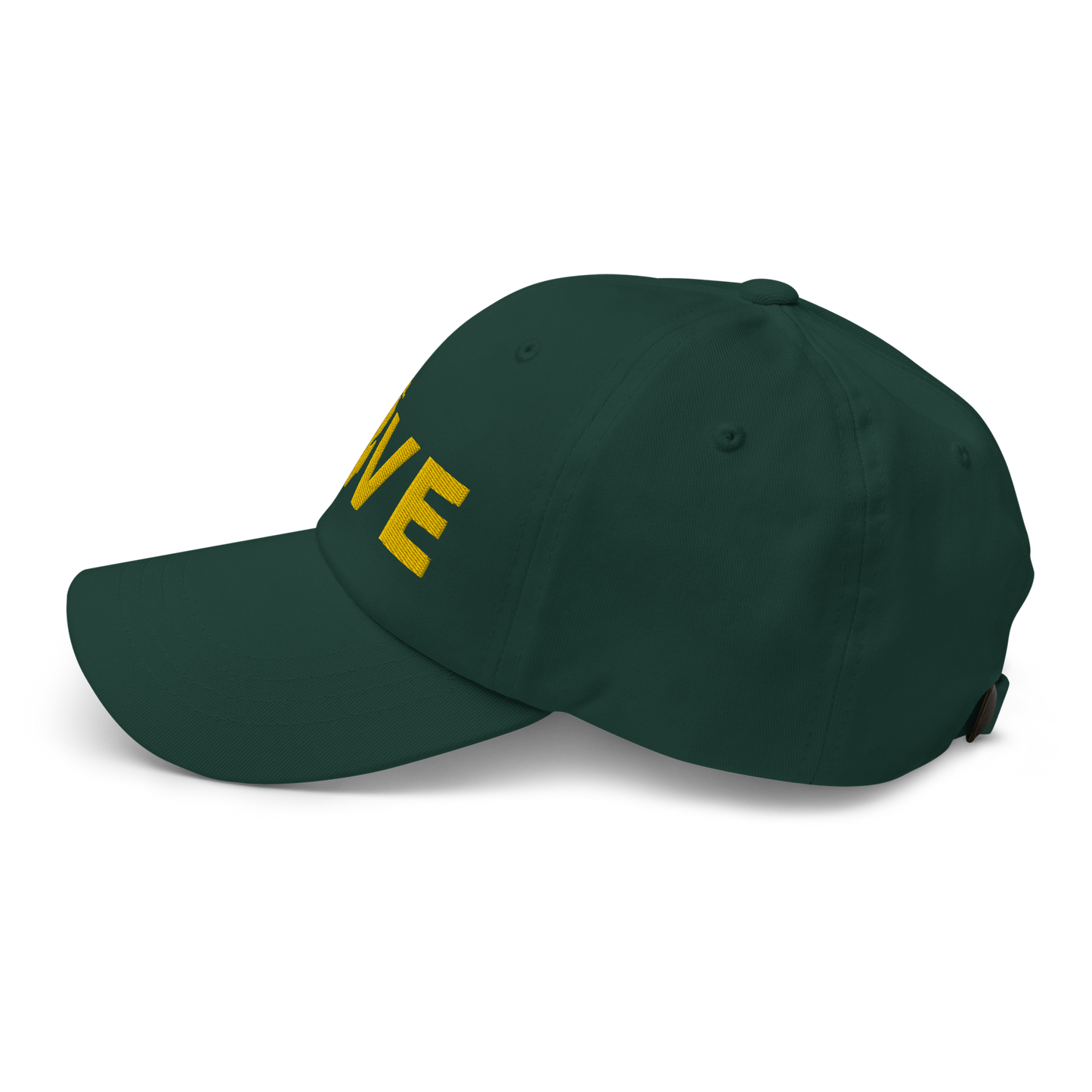 Michigan 'Love' Dad Hat (Geometric Sans Font) | Gold Embroidery