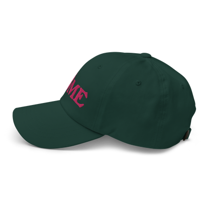 Michigan 'Home' Dad Hat (Woodcut Font) | Pink Embroidery