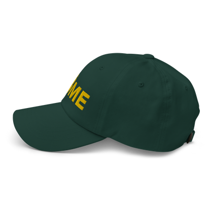 Michigan 'Home' Dad Hat (Geometric Sans Font) | Gold Embroidery