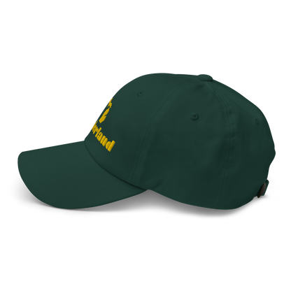 Michigan 'Wonderland' Dad Hat (Art Deco Font) [ Gold Embroidery