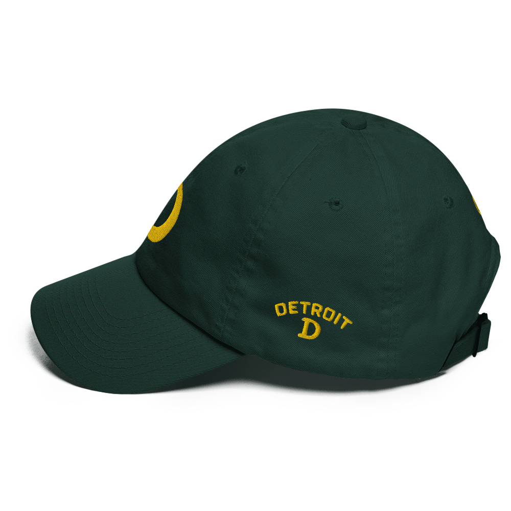 Detroit 'Old French D' Dad Hat (w/ Side Design) | Gold Embroidery