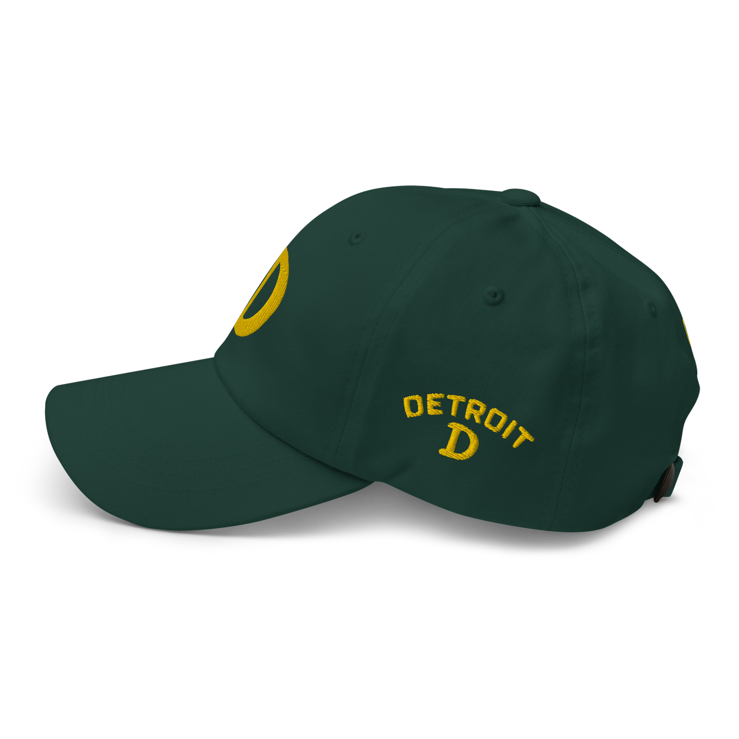 Detroit 'Old French D' Dad Hat (w/ Side Design) | Gold Embroidery