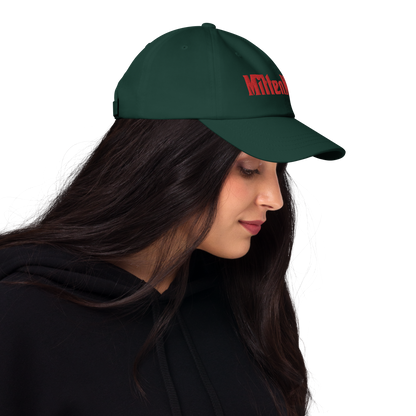 Michigan 'MittenMafia' Dad Hat (Gangster Font) | Red Embroidery