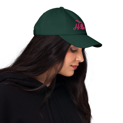 Michigan 'Home' Dad Hat (Script Font) | Pink Embroidery