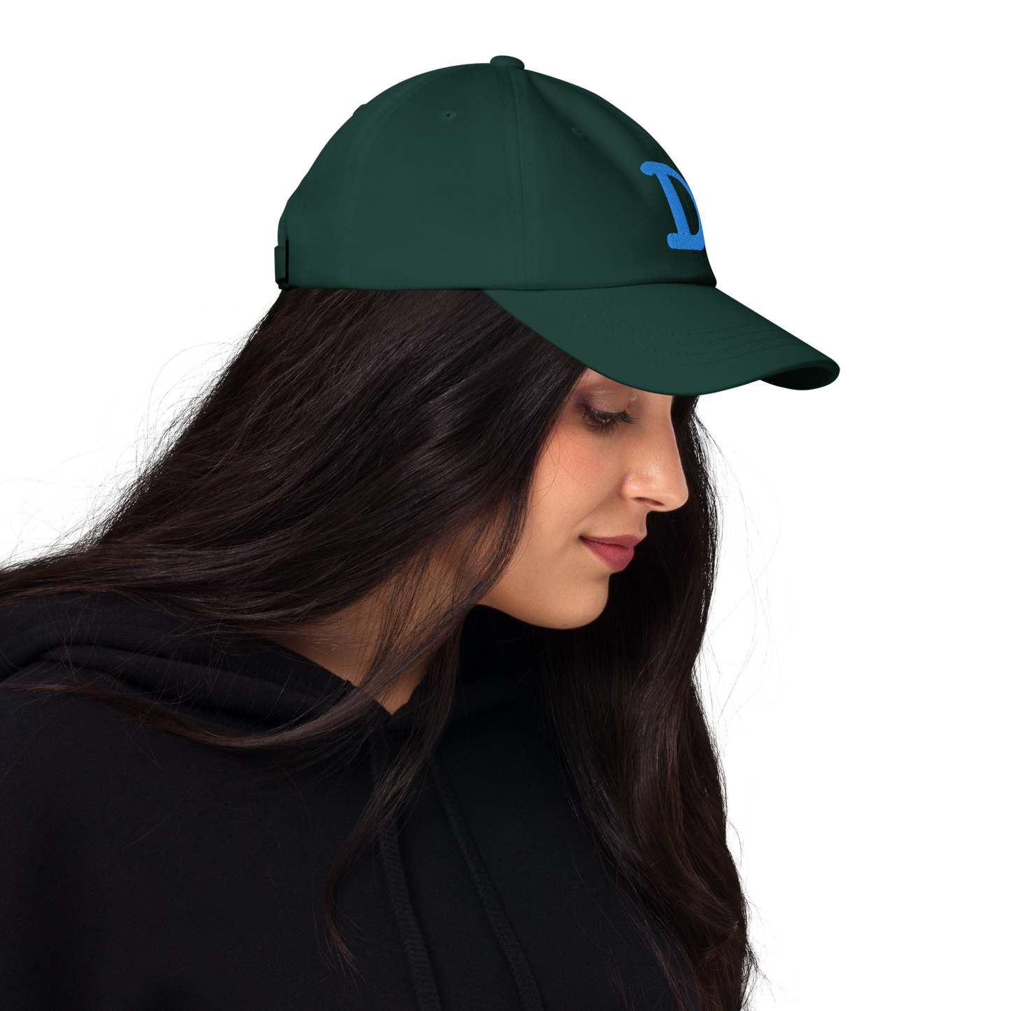 Detroit 'Old French D' Dad Hat (w/ Side Design) | Azure Embroidery