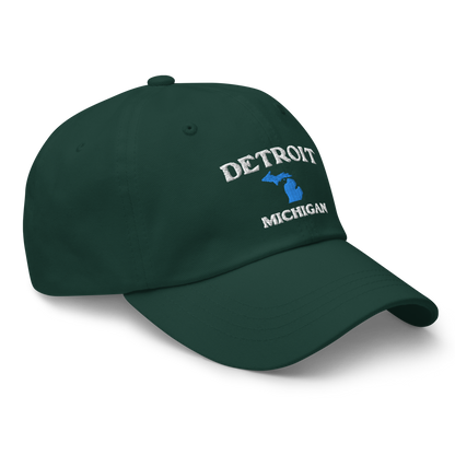 'Detroit Michigan' Dad Hat (w/ Michigan Outline)