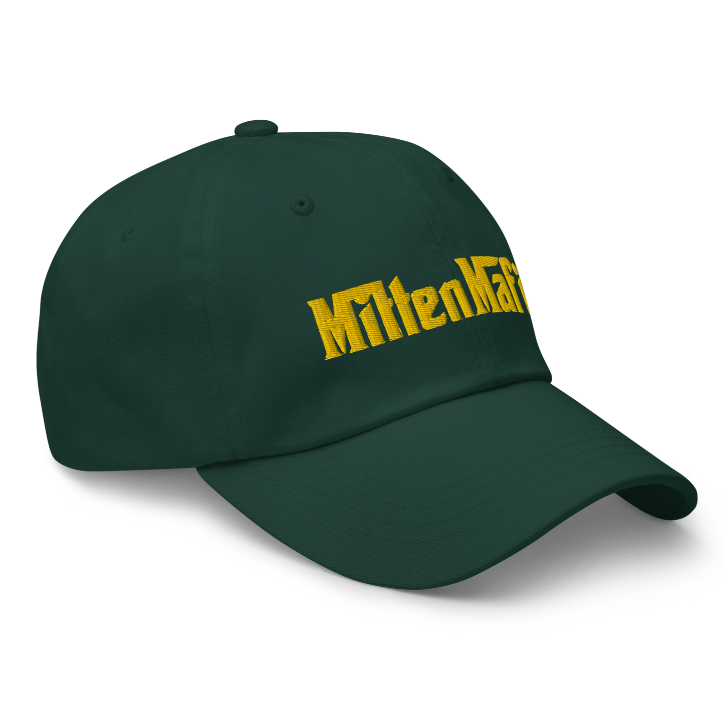 Michigan 'MittenMafia' Dad Hat (Gangster Font) | Gold Embroidery