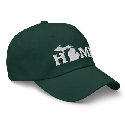 Michigan 'Home' Dad Hat (Woodcut Font)