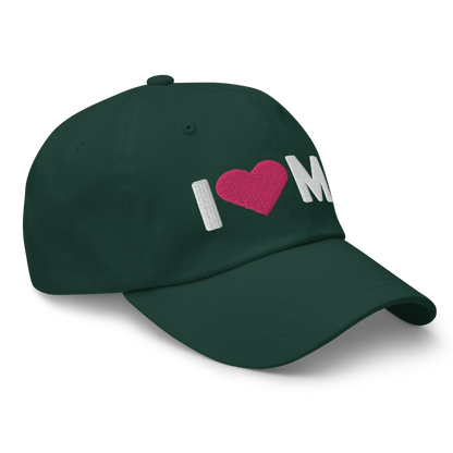 Michigan 'I ❤️ MI' Dad Hat (Rounded Swiss Font)