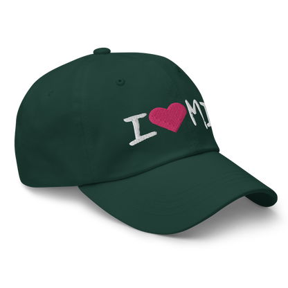 Michigan 'I ❤️ MI' Dad Hat (Brush Font)