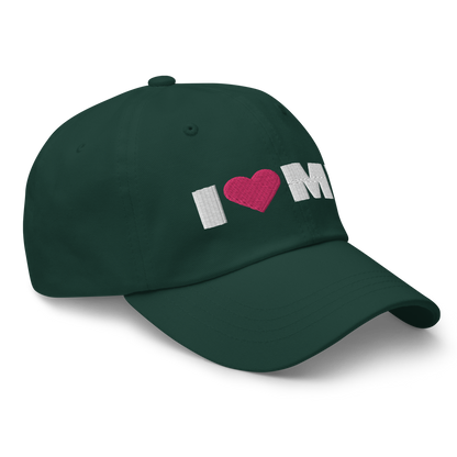 Michigan 'I ❤️ MI' Dad Hat (French Olive Font)