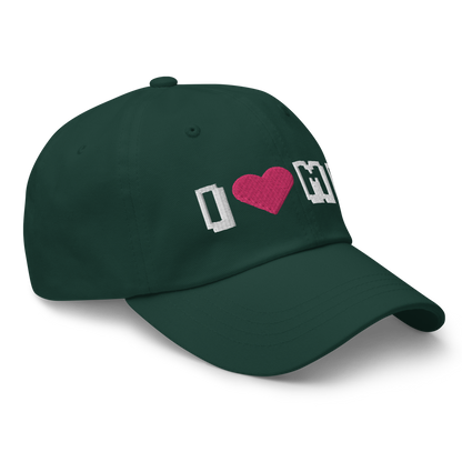 Michigan 'I ❤️ MI' Dad Hat (Arcade Font)