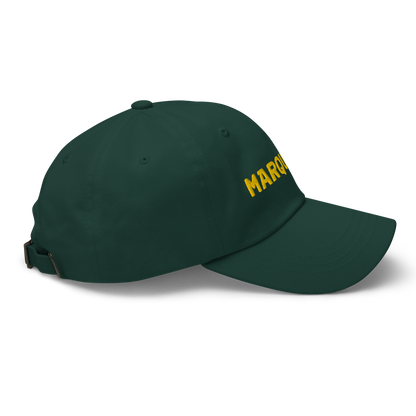 'Marquette' Dad Hat | Gold/Green Embroidery