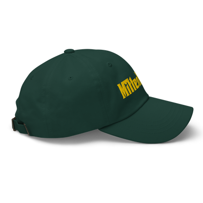 Michigan 'MittenMafia' Dad Hat (Gangster Font) | Gold Embroidery