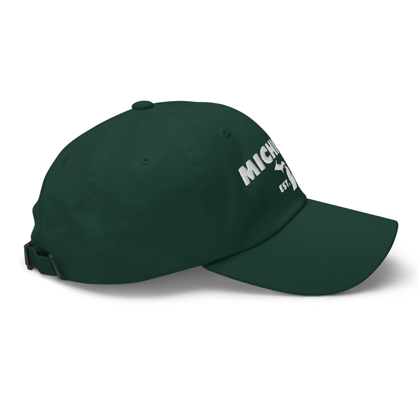 'Michigan EST 1837' Dad Hat (Geometric Sans Font)