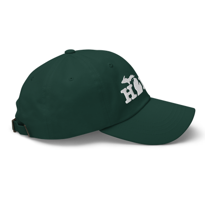 Michigan 'Home' Dad Hat (Typewriter Font)