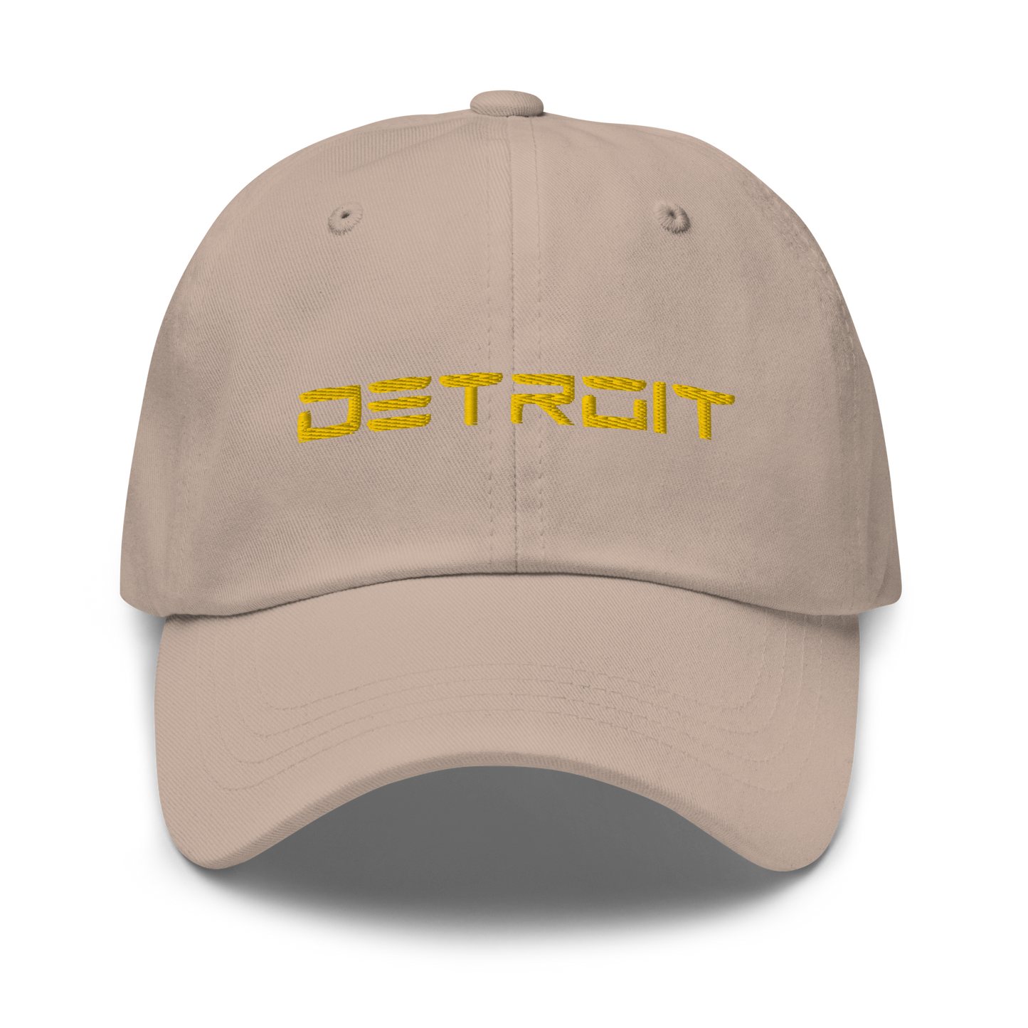 'Detroit' Dad Hat (Electric Font) | Gold Embroidery