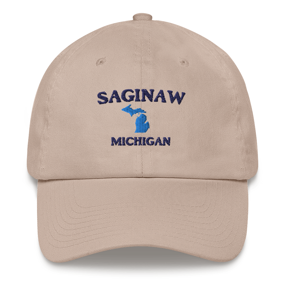 'Saginaw Michigan' Dad Hat (w/ Michigan Outline)