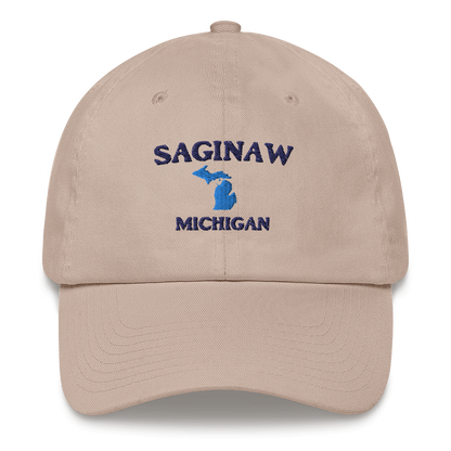 'Saginaw Michigan' Dad Hat (w/ Michigan Outline)