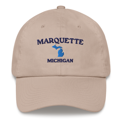 'Marquette Michigan' Dad Hat (w/ Michigan Outline)