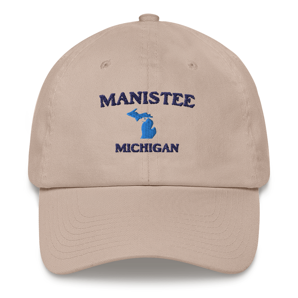 'Manistee Michigan' Dad Hat (w/ Michigan Outline)