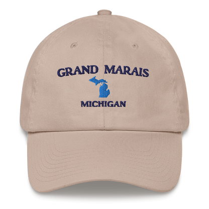 'Grand Marais Michigan' Dad Hat (w/ Michigan Outline)