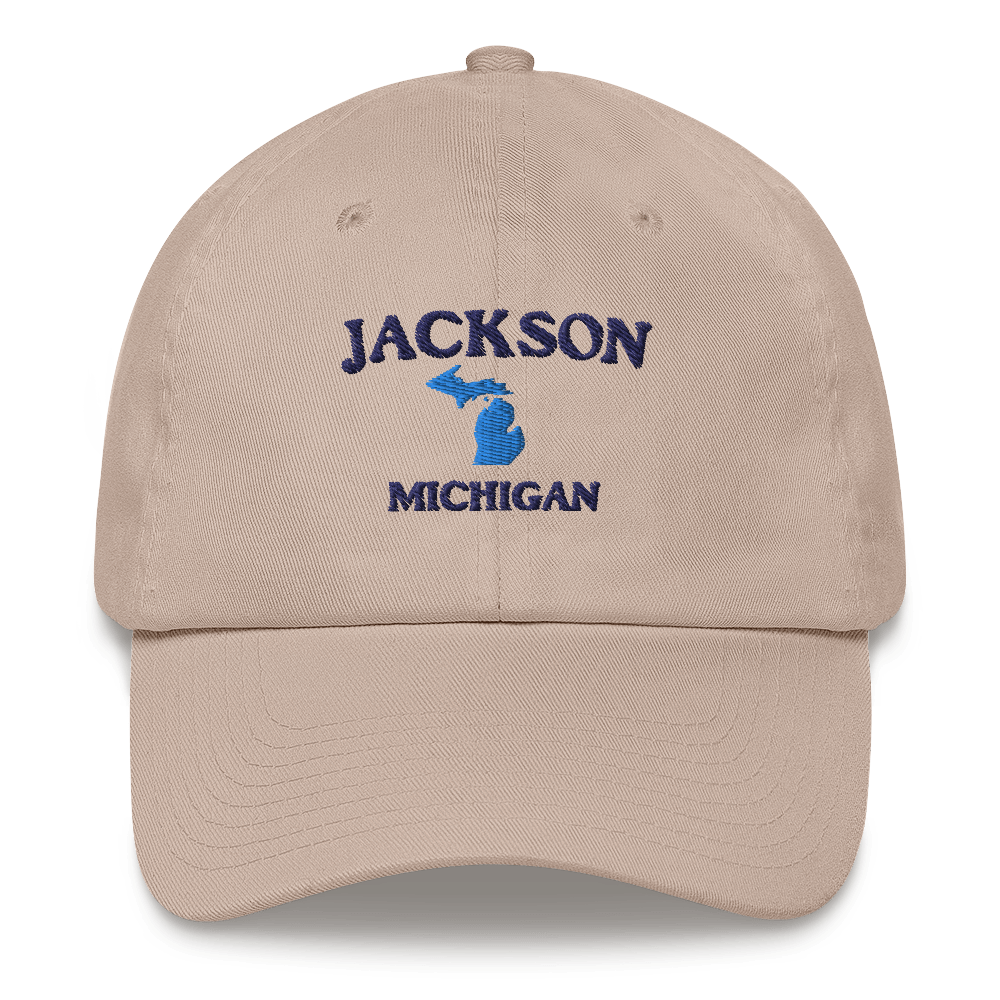 'Jackson Michigan' Dad Hat (w/ Michigan Outline)