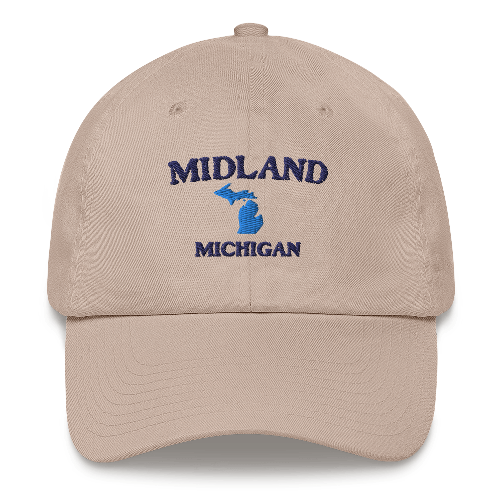 'Midland Michigan' Dad Hat (w/ Michigan Outline)