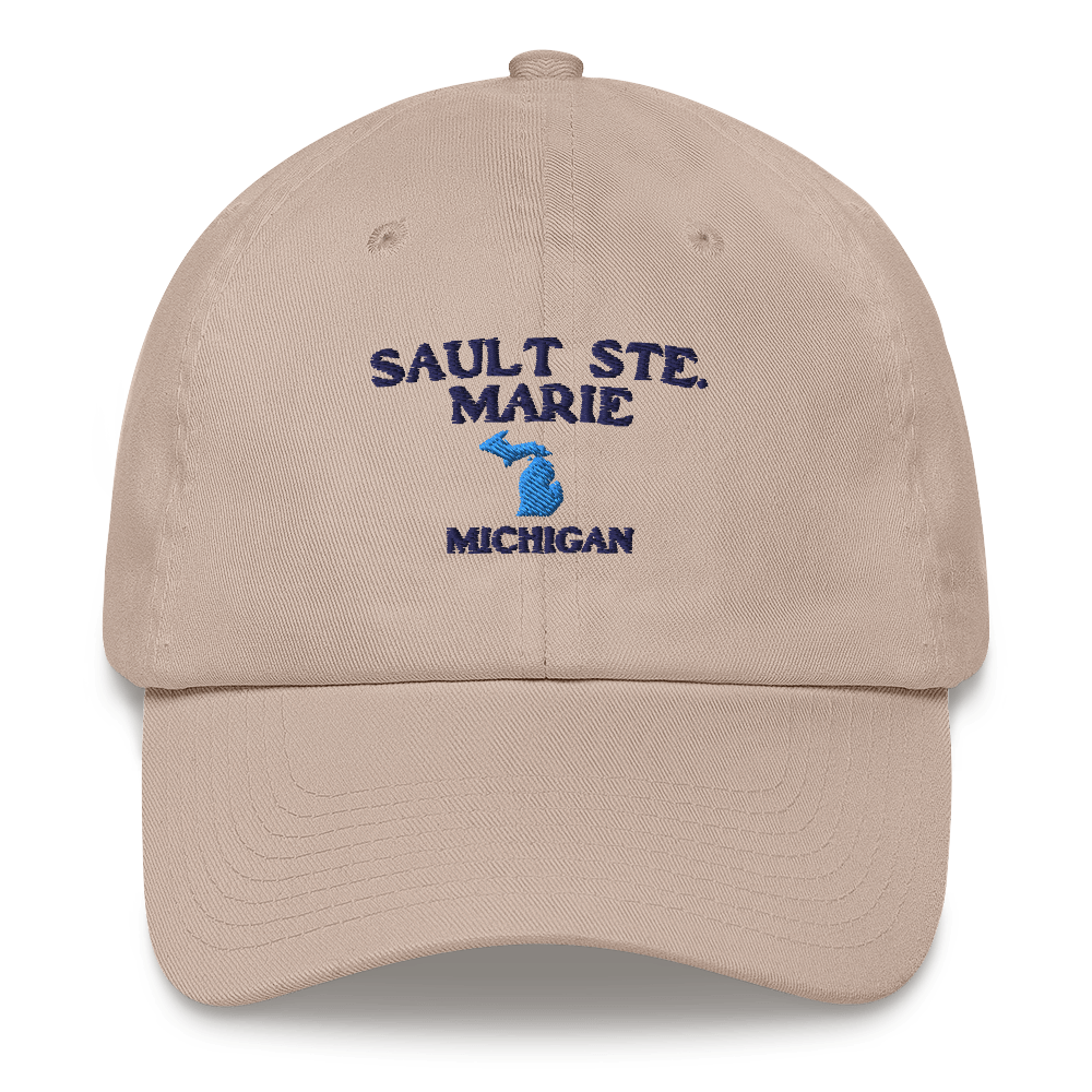 'Sault Ste. Marie' Dad Hat (w/ Michigan Outline)